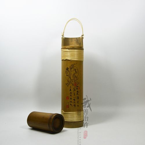 竹子酒桶 酒包装 竹包装 竹节2斤定制提手 重庆巨匠竹制品